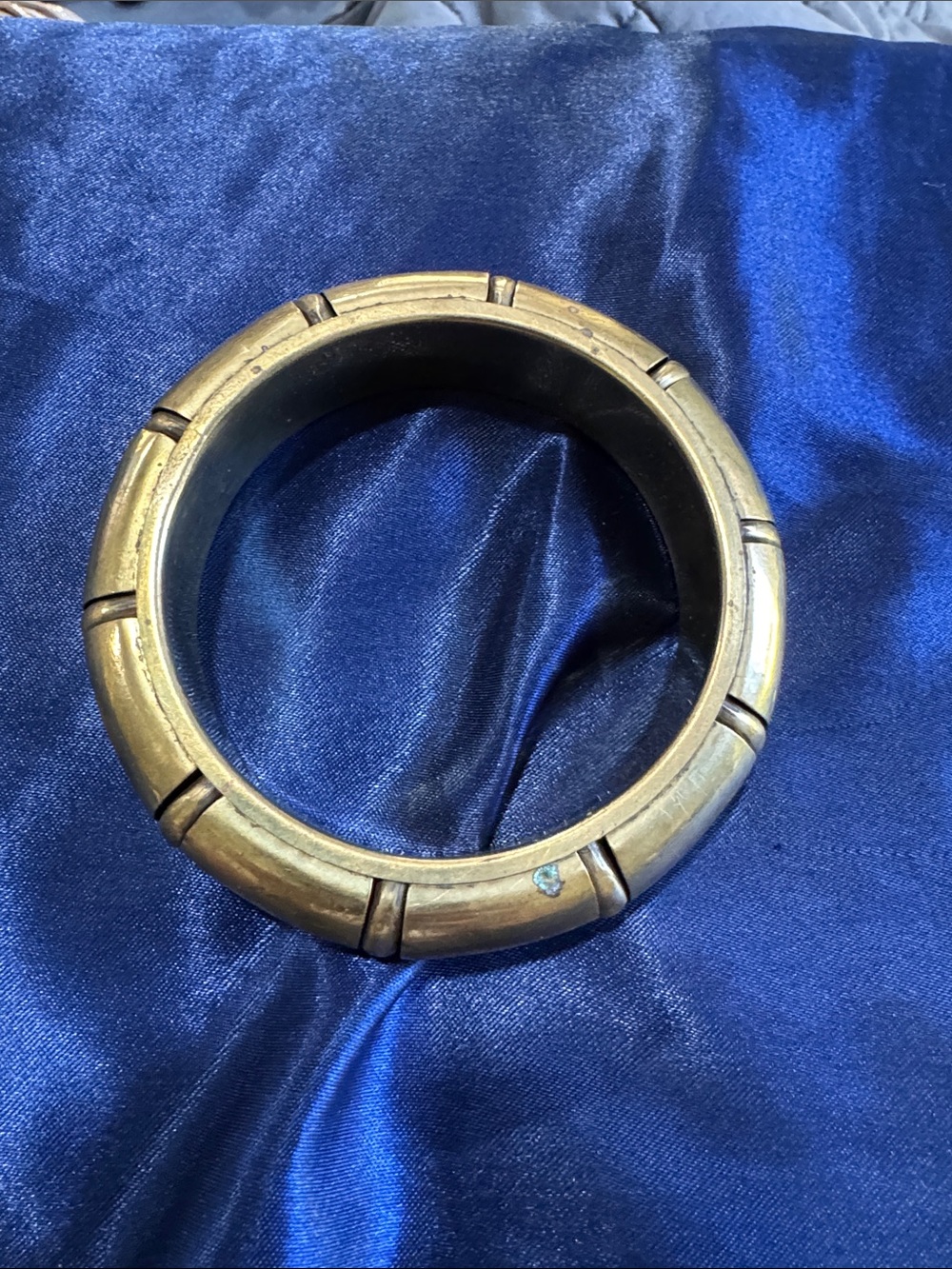 Gold-Tone Chunky Segment Bangle Bracelet